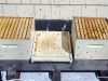 Bees were flying everywhere during the hive inspection.