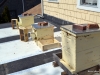 The apiary air was filled with bees after the install.
