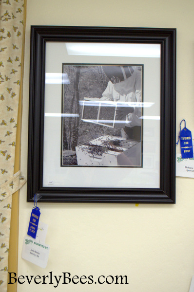 My black and white photo won First Place at the Topsfield Fair Honey Show.