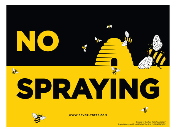 No Spraying Sign for your bee yard.