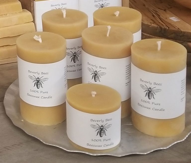 3 Inch Wide Beeswax Pillar Candles Beverly Bees