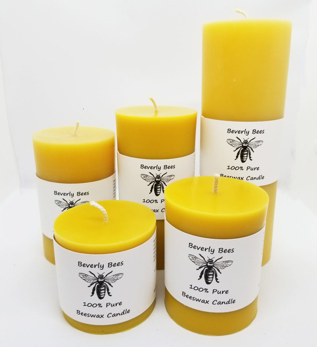 100% Pure Beeswax Pillar Candle 3x5'' 