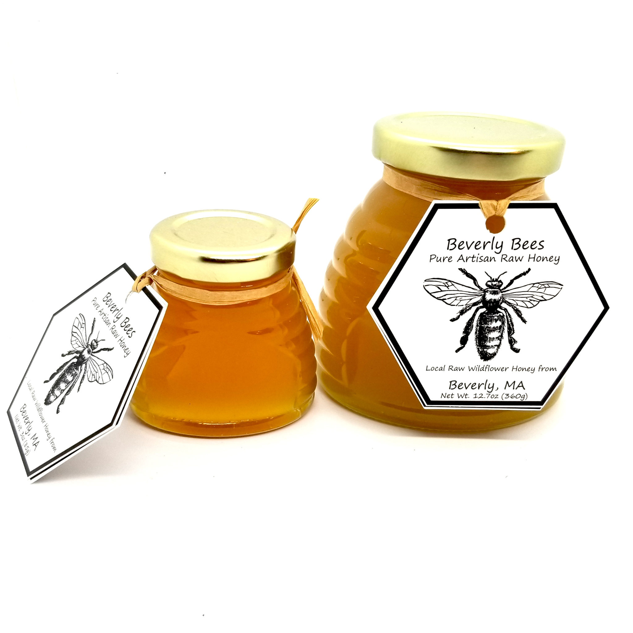 Raw Honey Queenline Jars Beverly Bees