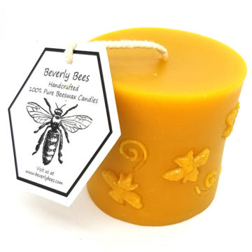 Beverly Bees Bee Pillar Candle
