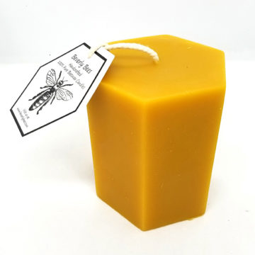 Beverly Bees Small Hexagon Pillar Candle