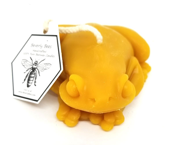 100% Pure Beeswax Frog Candle