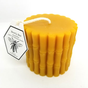 Beverly Bees Bamboo Pillar Candle